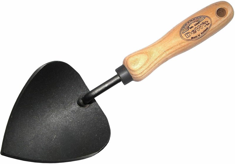 DeWit Potting Trowel – Heavy Duty Garden Hand Tool with Extra-Large Curved Blade | Tempered Boron Steel | Ash Wood Handle | 11" Length - Image 1